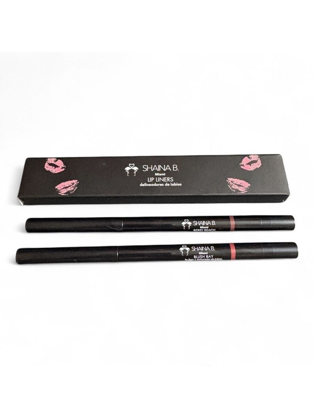 Shaina B. Miami Lip Liners in Berry Beach and Blush Bay NIB